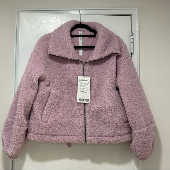 Lululemon - Cinchable Fleece Zip Up - Pink Peony, Size 6.0 - NWT - Picture 2 of 7
